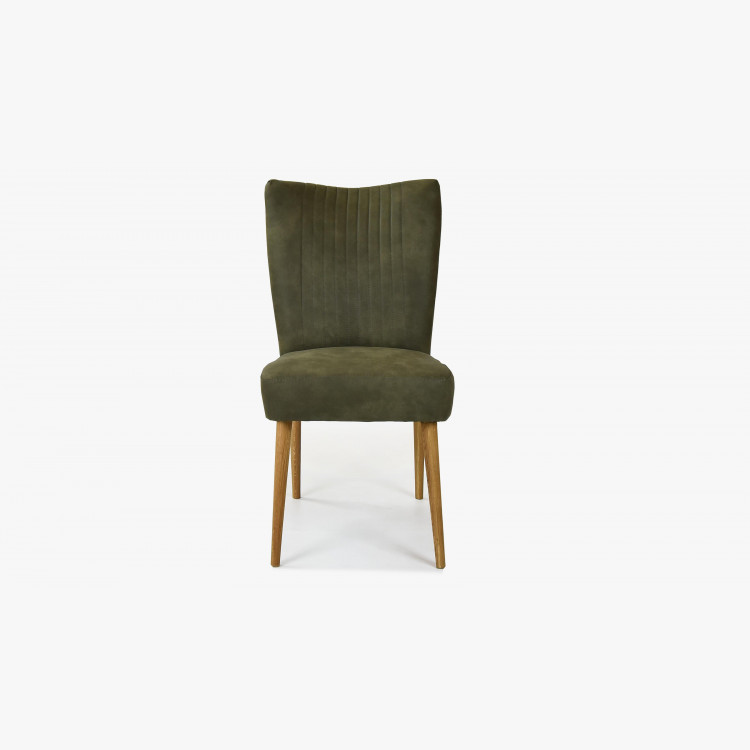 Elegantní židle valencia - kulaté nohy dub, olivová , Jídelní židle- 3