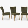 Elegantní židle valencia - kulaté nohy dub, olivová , Jídelní židle- 6