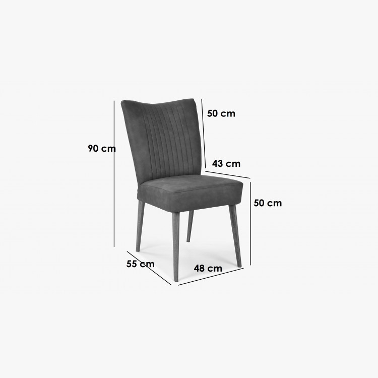 Elegantní židle valencia - kulaté nohy dub, olivová , Jídelní židle- 7