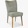 Elegantní židle valencia - kulaté nohy dub, šedá mátové , Jídelní židle- 1