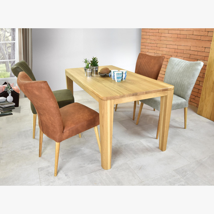Elegantní židle valencia - kulaté nohy dub, šedá mátové , Jídelní židle- 2