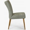 Elegantní židle valencia - kulaté nohy dub, šedá mátové , Jídelní židle- 3