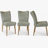 Elegantní židle valencia - kulaté nohy dub, šedá mátové , Jídelní židle- 5