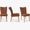 Elegantní židle valencia - kulaté nohy dub, koňaková , Jídelní židle- 6