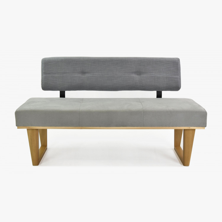 Moderní lavice šedá látka 150 cm, Colmar
