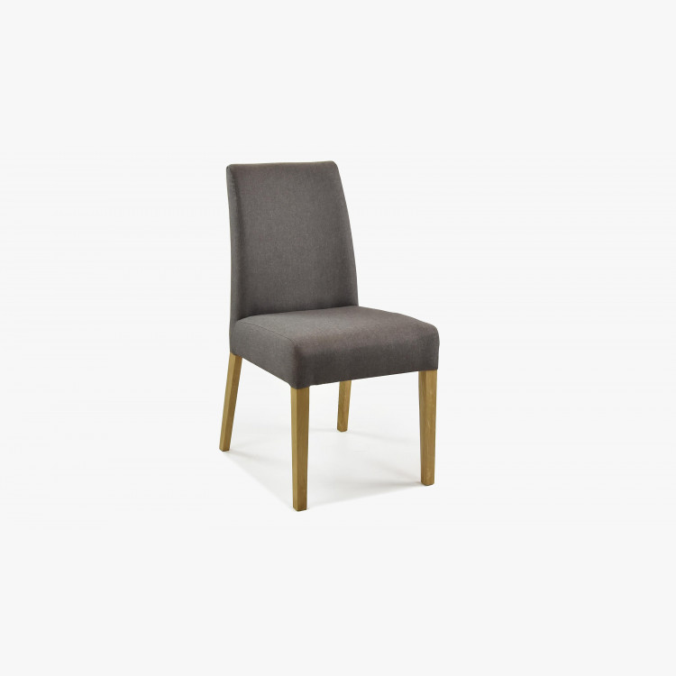 Čalouněná židle - šedá látka, Malaga