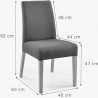 Čalouněná židle - šedá látka, Malaga