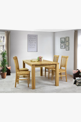 Masivní židle dubová, Rain , Jídelní židle- 1 2