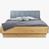 Masivní postel 180 x 200 s úložným prostorem a látkovým čelem , Dubové postele- 3