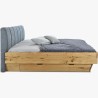 Masivní postel 180 x 200 s úložným prostorem a látkovým čelem , Dubové postele- 4
