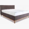 Látkova postel na nožkách s úložným boxem 160, hnědá Mercur , Boxspring postele 160 x 200 cm- 1