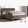 Látkova postel na nožkách s úložným boxem 160, hnědá Mercur , Boxspring postele 160 x 200 cm- 2