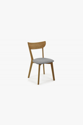 Moderní židle dub Eva, šedý sedák