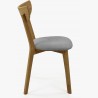 Moderní židle dub Eva, šedý sedák , Jídelní židle- 4