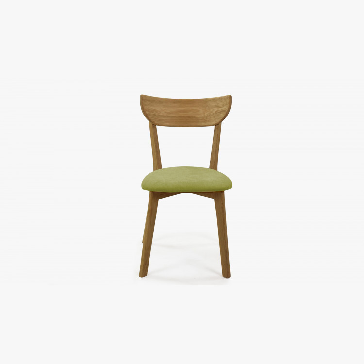 Moderní židle dub Eva, zelený sedák