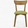 Moderní židle dub Eva, zelený sedák , Jídelní židle- 5