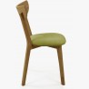 Moderní židle dub Eva, zelený sedák , Jídelní židle- 6