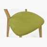 Moderní židle dub Eva, zelený sedák , Jídelní židle- 7