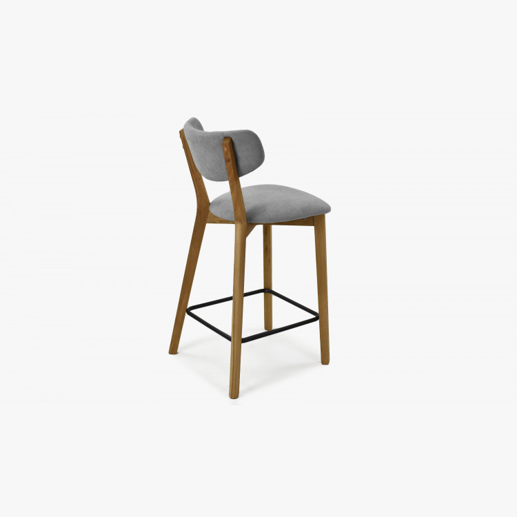 Barová židle,Amisa světle šedá , Barové židle- 4