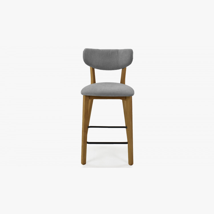 Barová židle,Amisa světle šedá , Barové židle- 5
