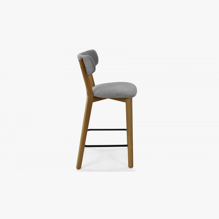 Barová židle,Amisa světle šedá , Barové židle- 6