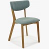 Látková židle - nohy dub, Amisa světle zelená , Jídelní židle- 3