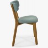 Látková židle - nohy dub, Amisa světle zelená , Jídelní židle- 6