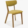 Látková židle - nohy dub, Amisa žlutá , Žluté jídelní židle- 3