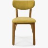 Látková židle - nohy dub, Amisa žlutá , Žluté jídelní židle- 5