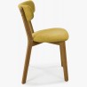 Látková židle - nohy dub, Amisa žlutá , Žluté jídelní židle- 6