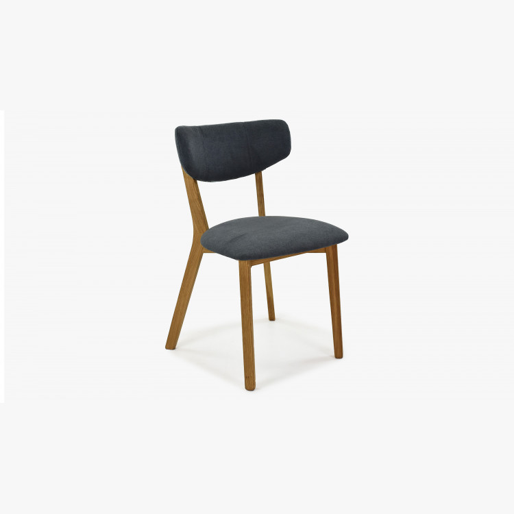 Látková židle - nohy dub, Amisa antracitová , Jídelní židle- 3