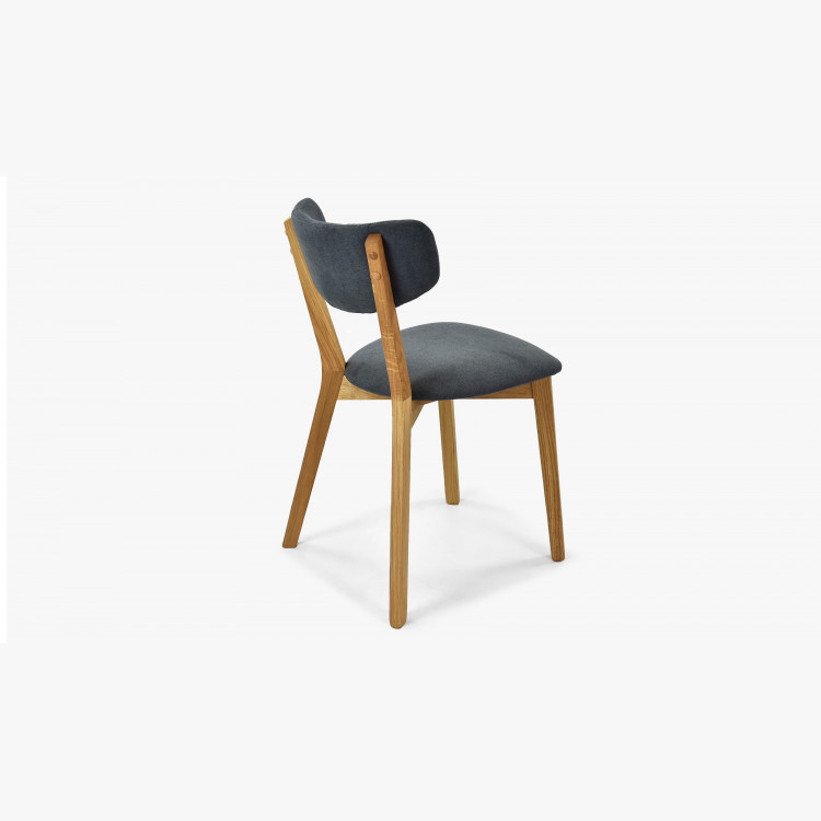 Látková židle - nohy dub, Amisa antracitová , Jídelní židle- 4