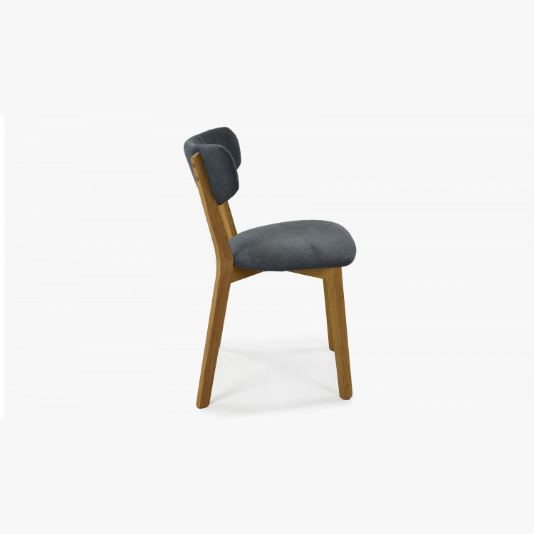 Látková židle - nohy dub, Amisa antracitová , Jídelní židle- 6