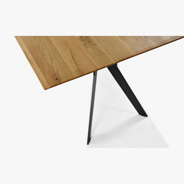 Jídelní stůl DUB masív, nohy kovové New YORK 160 x 90 cm , Jídelní stoly- 2