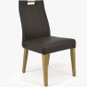 Dubová židle kožená - hnedá, Jana , Jídelní židle- 1