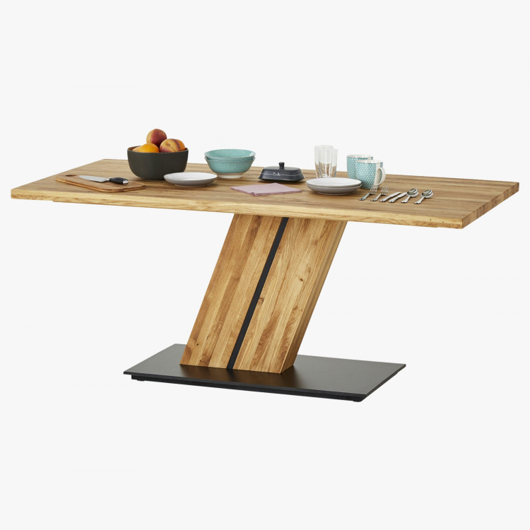 Jídelní stůl z jednou nohou - dubový 180  x 90, calgary , Dřevěný nábytek z masívu- 1