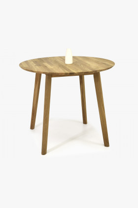 Jídelní stůl kulatý - dubový, Tomas 90 cm , Dubové jídelní stoly- 1