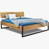 Manželská postel masiv dub IRON - kovové nohy 180 x 200 cm , Manželské postele z masivu- 2