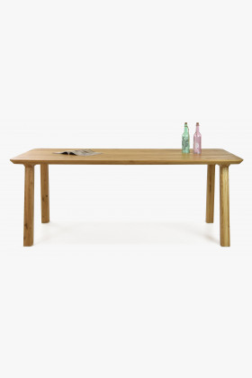 Jídelní stůl z masivu - zaoblené hrany, Tina 200 x 100 cm , Dubové jídelní stoly- 1