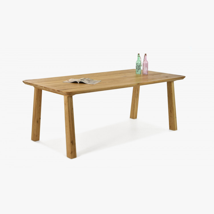 Jídelní stůl z masivu - zaoblené hrany, Tina 200 x 100 cm , Dubové jídelní stoly- 3