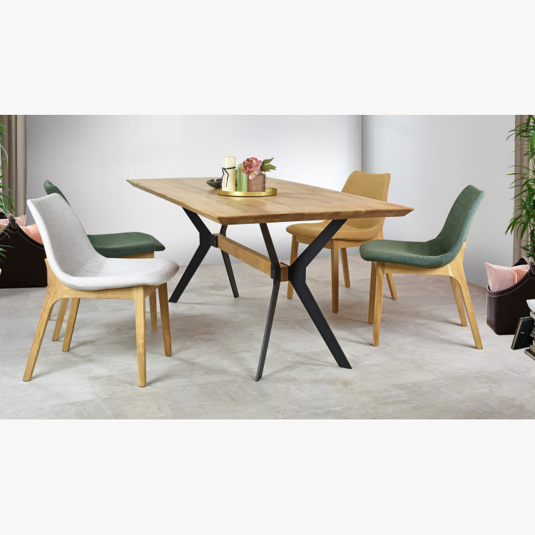 Jídelní stůl DUB masív, nohy kovové New YORK 180 x 90 cm , Jídelní stoly- 13