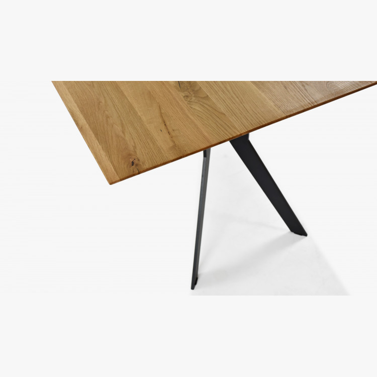 Jídelní stůl DUB masív, nohy kovové Delta 200 x 100 cm , Jídelní stoly- 3
