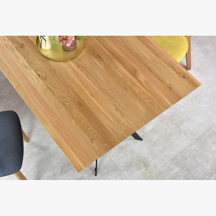 Jídelní stůl DUB masív, nohy kovové New YORK 200 x 100 cm , Jídelní stoly- 11