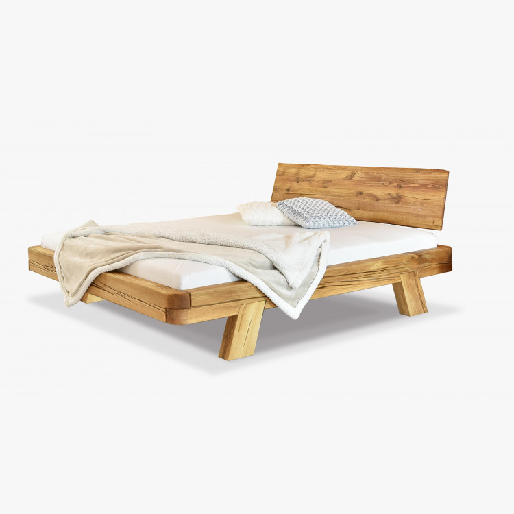 Dubová luxusní postel z trámů, Manželská Mia 200 x 200 cm , Postele- 4