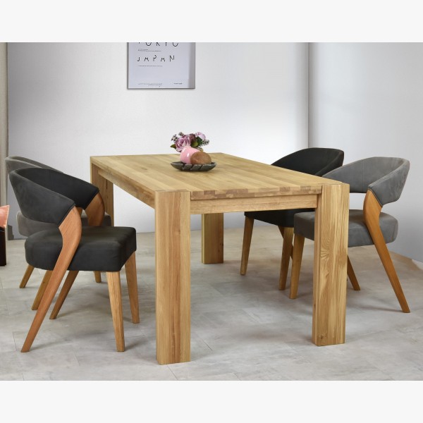 Jídelní stůl z masivu dub , Zlatko 160 x 90 cm , Dubové jídelní stoly- 6