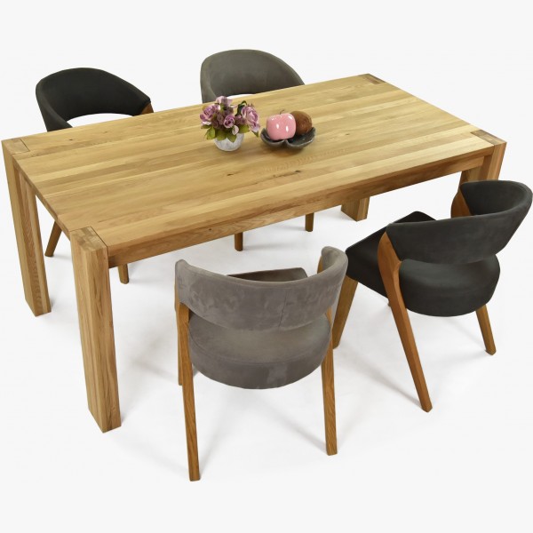 Jídelní stůl z masivu dub , Zlatko 180 x 90 cm , Dubové jídelní stoly- 4