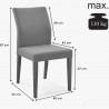 Moderní židle čaluněná antracitová, Skagen , Jídelní židle- 7
