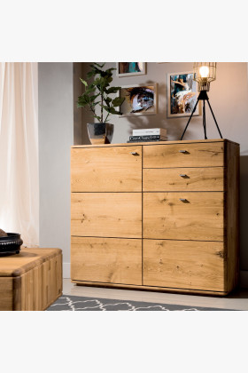 Vysoká komoda z dubu do obýváku, Typ 46 ON 2