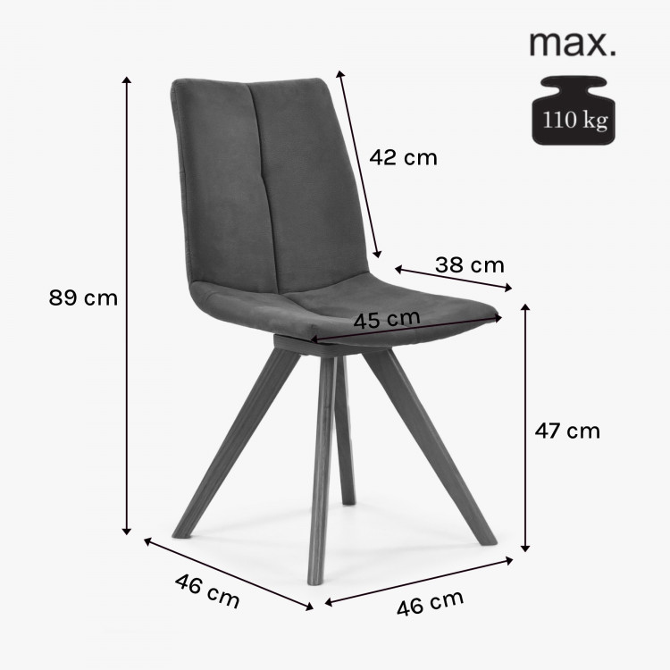 Jídelní židle, dřevěný nohy šedá - Tokio , Jídelní židle- 3