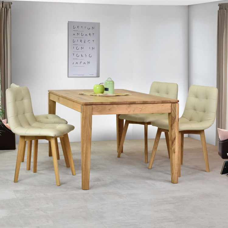 Stůl z masivu rozkládací dub, Kolding 140-220 x 90 cm , Jídelní stoly- 9